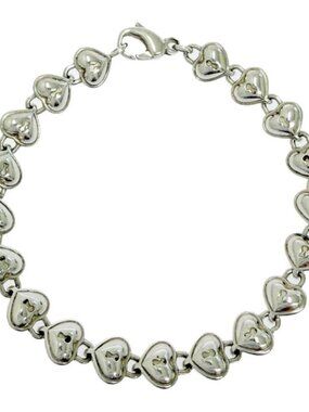 Tiffany & Co Silver Heart Lock Bracelet 925 Engraved